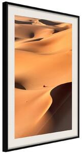 Inramad Poster / Tavla - Desert Landscape - 20x30 Guldram med passepartout