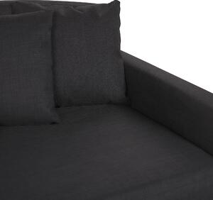 Sofföverdrag Svart Polyester för 3-Sits Soffa Rektangulärt Beliani