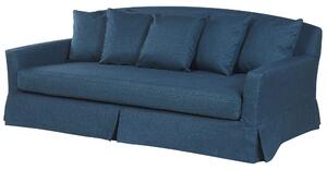 Sofföverdrag Marinblå Polyester för 3-Sits Soffa Rektangulärt Beliani
