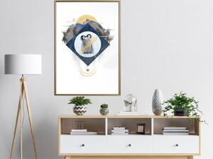 Inramad Poster / Tavla - Little Penguins - 20x30 Svart ram med passepartout