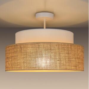 Ytmonterad ljuskrona BOHO 1xE27/60W/230V vit/beige