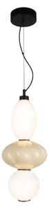 LED ljuskrona med textilsladd ASCOLI LED/18W/230V diameter 20 cm beige