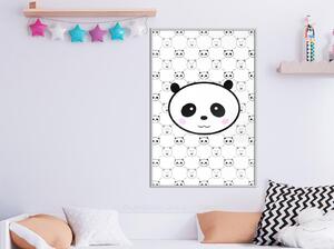 Inramad Poster / Tavla - Panda and Friends - 20x30 Svart ram
