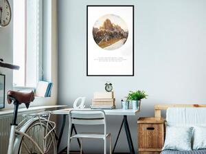 Inramad Poster / Tavla - Peak of Dreams - 20x30 Guldram med passepartout
