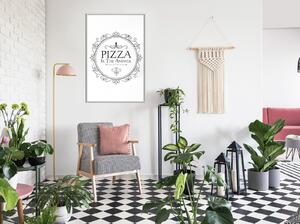 Inramad Poster / Tavla - Pizza - 20x30 Svart ram