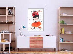 Inramad Poster / Tavla - Poppy Dancer - 20x30 Guldram
