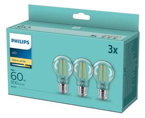 PAKET 3x LED-lampor VINTAGE Philips A60 E27/7W/230V 2,700K