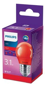LED glödlampa Philips E27/3,1W/230V röd