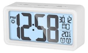 Sencor - Väckarklocka med LCD display och termometer 2xAAA vit
