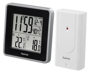Hama - Väderstation med LCD display och väckarklocka 2xAA svart/grå