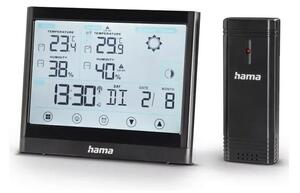 Hama - Väderstation med LCD display och väckarklocka 3xAAA svart