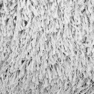 Uppsättning av 2 Prydnadskuddar Ljusgrå Polyester Tyg Shaggy Fuskpäls 45 x 45 cm Beliani