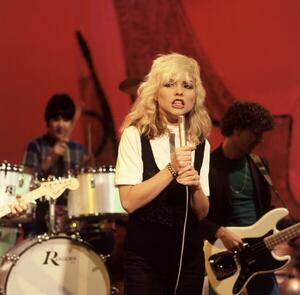 Fotografi Portrait de Deborah Harry du groupe punk americain Blondie , vers 1977