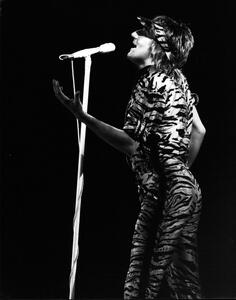 Fotografi Dec. 19, 1980 - Rod Stewart on stage in London