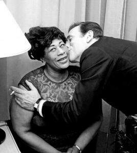 Fotografi Ella Fitzgerald and Yves Montand, April 1964, Hur, Jean-Luce