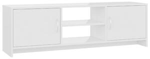 TV-bänk vit högglans 120x30x37,5 cm spånskiva