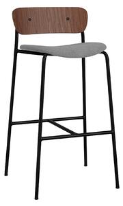 &Tradition - Pavilion AV10 - Lacquered Walnut - Fabric cat.2 - Fiord 171 - Barstolar - Anderssen & Voll - Metall/Trä