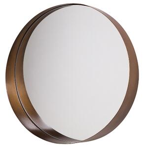 Spegel Koppar Färg 40 cm Rund Dekorativ Väggspegel Minimalistisk Beliani