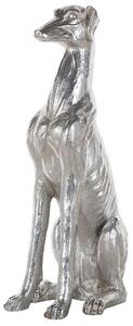 Skulptur Silver Blank finish 80 cm Greyhound Hund Accent Figur Dekorativ Beliani