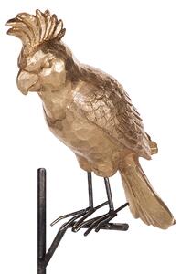 Dekorativ statyett Guld Svart Polyresin 50 cm Fågel Beliani