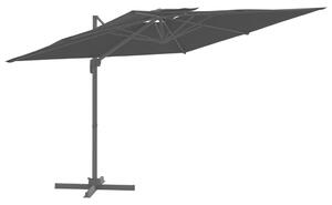 Frihängande parasoll med ventilation svart 300x300 cm