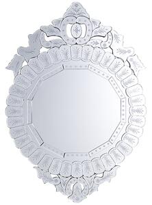 Hängande Väggspegel Silver 70 x 100 cm Prinsessa Design Tjejrum Barnrum Beliani