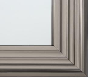 Hängande Väggspegel Silver 61 x 91 cm Rektangulär Modern Enkel Minimalistisk Sovrum Vardagsrum Beliani