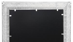 Väggmonterad Hängande Spegel Silver 65 cm Kvadrat Dekorativ Ram Beliani