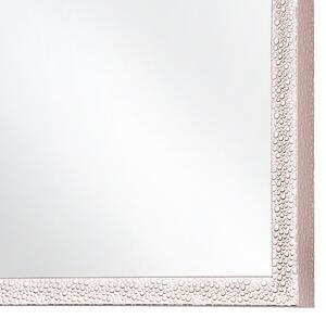 Väggmonterad Hängande Spegel Ljusrosa 60 x 90 cm Modern Samtida Vardagsrum Beliani
