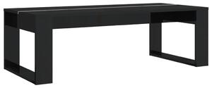 Soffbord svart högglans 110x50x35 cm konstruerat trä