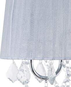 Taklampa Silver Grå Glam Kristallkrona med 3 lampor Beliani