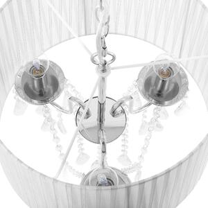 Taklampa Vit Glam Kristallkrona med 3 lampor Beliani