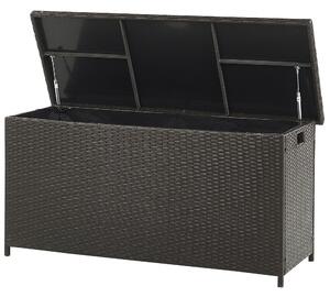 Utomhus Dynlåda Brun Konstrotting Trädgård Kudde 126 x 46 cm Beliani