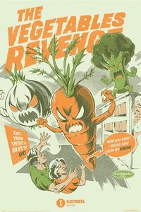 Poster, Affisch Ilustrata - The Vegetables Revenge, (61 x 91.5 cm)