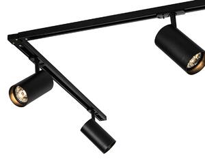 Modernt 1-fas skensystem med 5 spotlights AR70 svart - Jeana Luxe