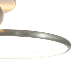 Taklampa stål inkl LED 3-stegs dimbar 2-ljus - Joaniqa