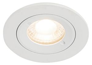 Smart infälld spotlight vit rund IP44 inkl. Wifi GU10 50mm - Xena