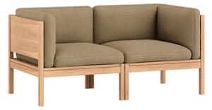 MOEBE - 2 Seater Sofa With Sides - The MOEBE Modular Sofa - Modulär soffa - Autumn 221 / Oak - H73 x W146 x D73 cm