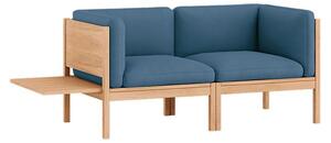 MOEBE - 2 Seater Sofa with Sides + 1 Side Table - ​​The MOEBE Modular Sofa - Modulär soffa - Field 733 / Oak - H73 x W183 x D73 cm