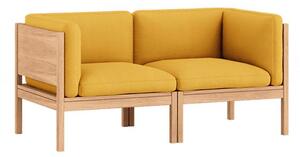 MOEBE - 2 Seater Sofa With Sides - The MOEBE Modular Sofa - Modulär soffa - Field 463 / Oak - H73 x W146 x D73 cm