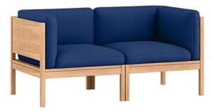 MOEBE - 2 Seater Sofa With Sides - The MOEBE Modular Sofa - Modulär soffa - Field 763 / Oak - H73 x W146 x D73 cm