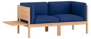 MOEBE - 2 Seater Sofa with Sides + 1 Side Table - ​​The MOEBE Modular Sofa - Modulär soffa - Field 763 / Oak - H73 x W183 x D73 cm