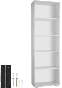 TecTake GmbH 403608 bokhylla lexi - 5 hyllplan - vit