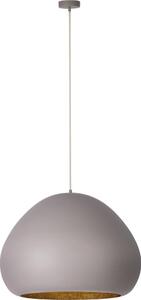 Ljuskrona med textilsladd LAVA 1xE27/15W/230V taupe/guld