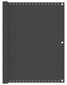 Balkongskärm svart 120x500 cm HDPE