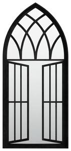 Spegel svart 100x45 cm järn för inomhusbruk