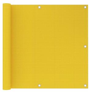 Balkongskärm gul 90x500 cm HDPE