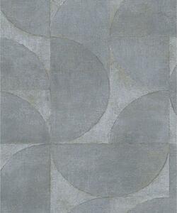 Noordwand Tapet Vintage Deluxe Graphic Circle Look metallic grå