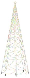 Julgran med metallstång 1400 LEDs flerfärgad 5 m