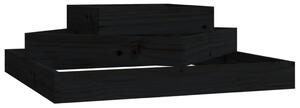 Odlingslåda svart 83x83x27 cm massiv furu